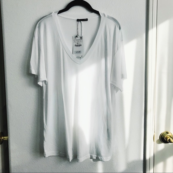 Zara V Neck T Shirt Hotsell, 57% OFF 